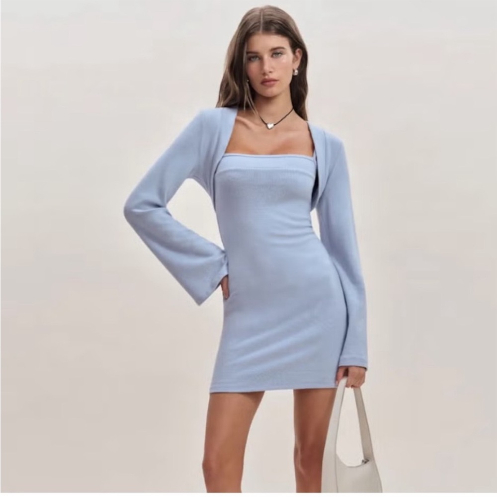 Reformation Chloe Knit Shrug Dress Set